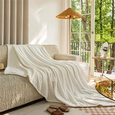 Manta de flanela esculpida